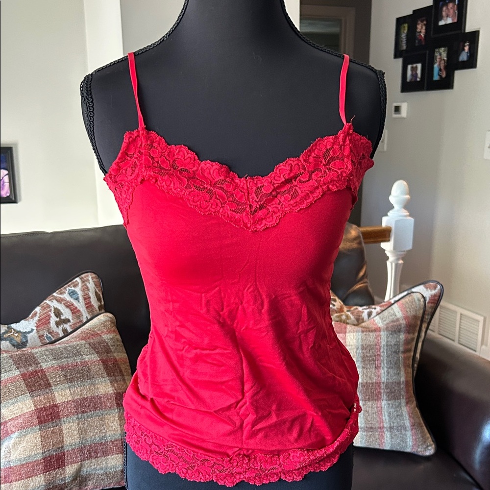 White House Black Market Scarlet Lace Camisole